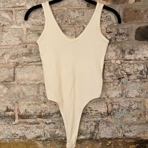 Thong Cream Body Suit from Urban Outfitters
